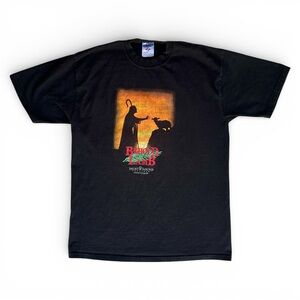 Men’s L Religious Christian Jesus and Lamb Black Vintage Graphic T-Shirt